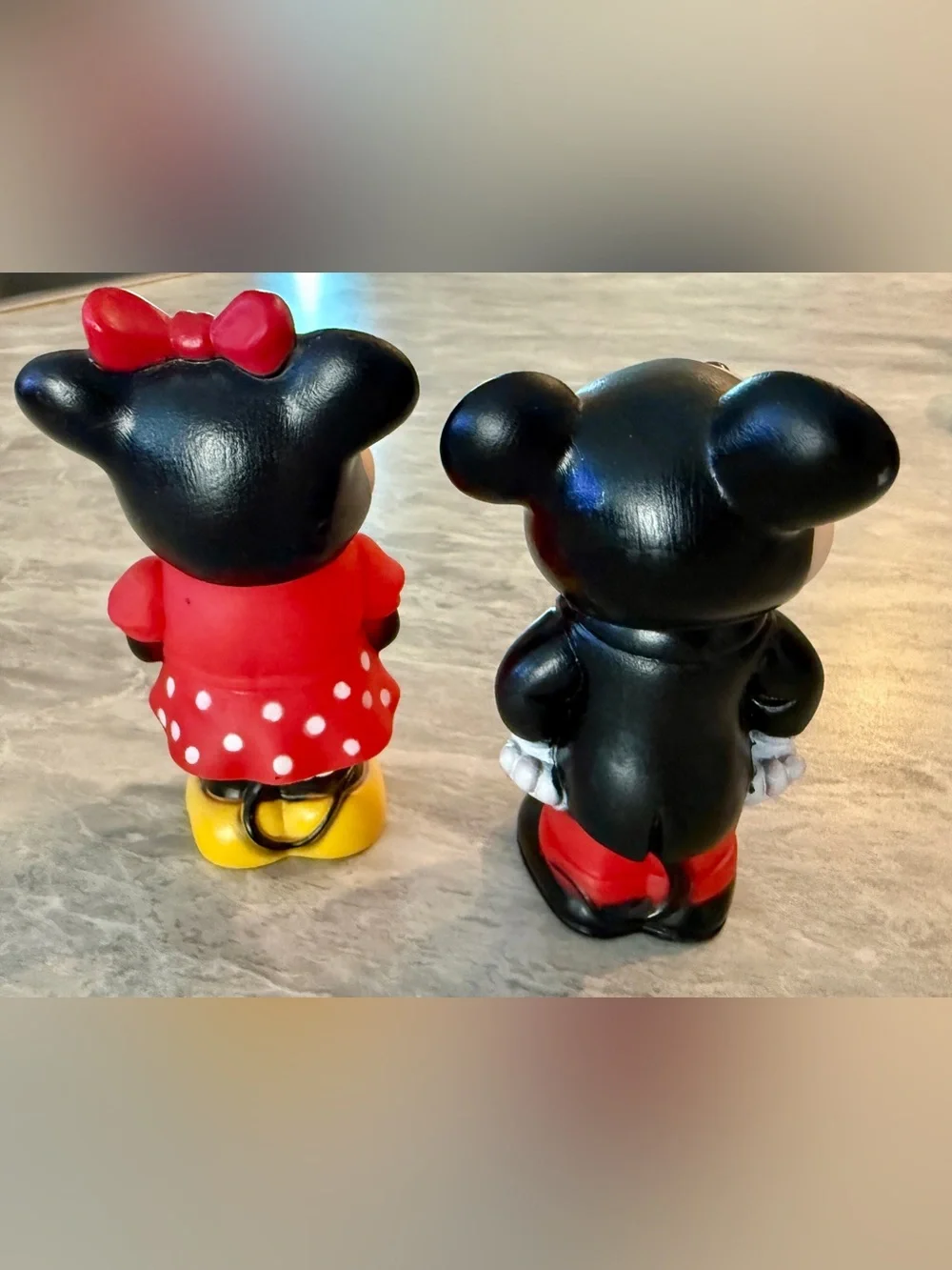 Walt Disney Company Tootsietoy Minnie & Mickey 1986 Vintage Dolls Rubber 5”